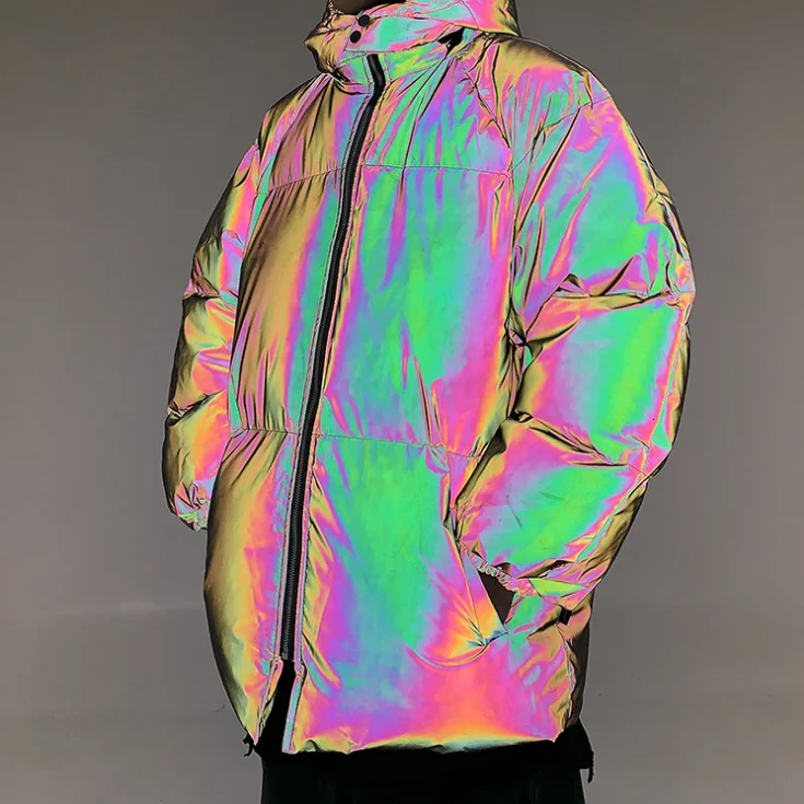Мужчины хамелеоны. Куртка Rainbow Reflective. Радужный рефлектив куртка женская. Куртка рефлектив ASOS. Светоотражающая куртка.