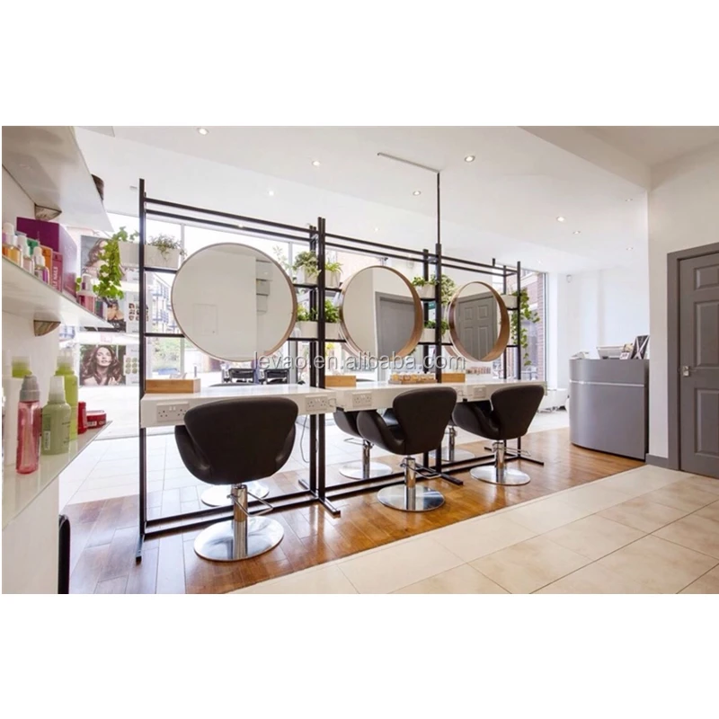 salon mirror station barber