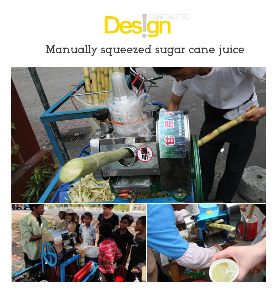Xeoleo Manual Sugar Cane Juicer Sugar Cane Juicing Machine Manual Cane Presser Juice Exactor