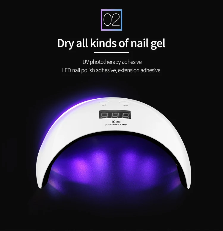 2020 New Ultraviolet Light 24w LED nail lamp no uv gel polish electric led lamp nail dryer for nails