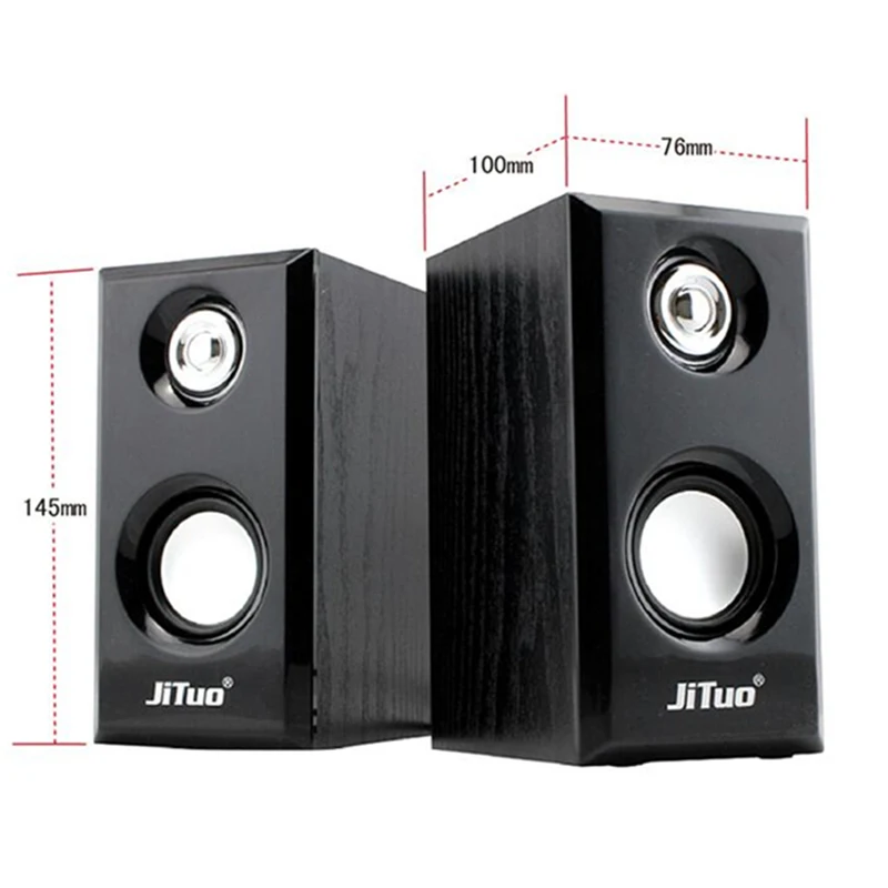 JT2803 USB Computer Desktop Speaker Wooden Mini Portable USB Speaker - ANKUX.COM
