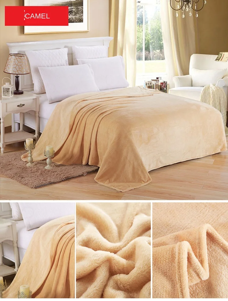 Autumn Winter Coral Fleece Flannel Blanket Single Layer Print Eco-friendly Modern Home & Bedding Use Customizable Knitted supplier