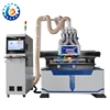 Panel furniture cabinet woodworking production line 4 process 4 heads wood cnc router/woodworking cnc router machine