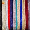 Elastic Spangle Mesh Lace Multi Color Stretch Sequin Embroidery Fabric