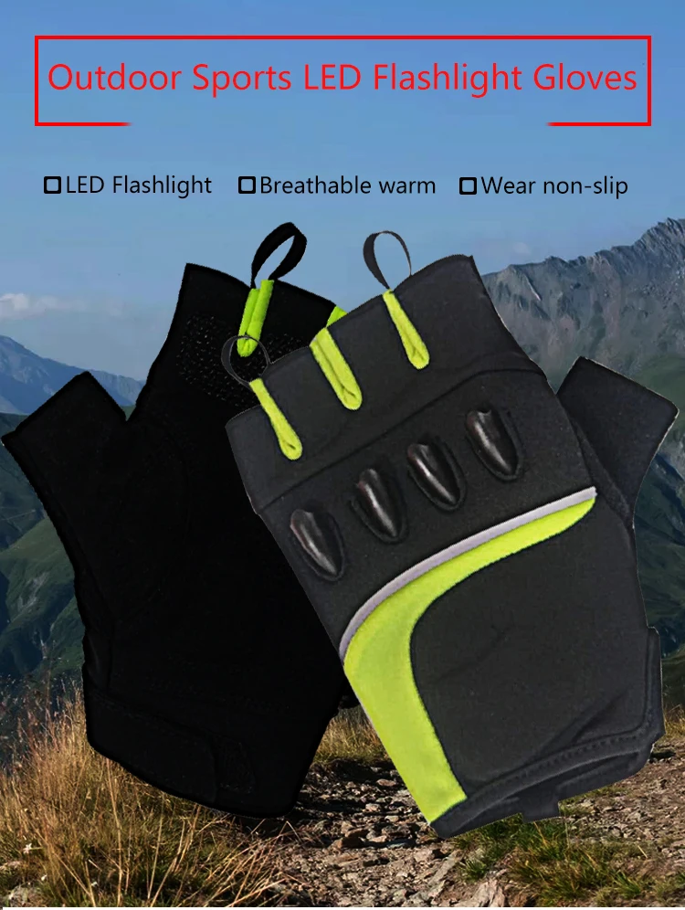 Savior Hot Selling Led Light Gloves Bicycle Fishing Running Led Gloves