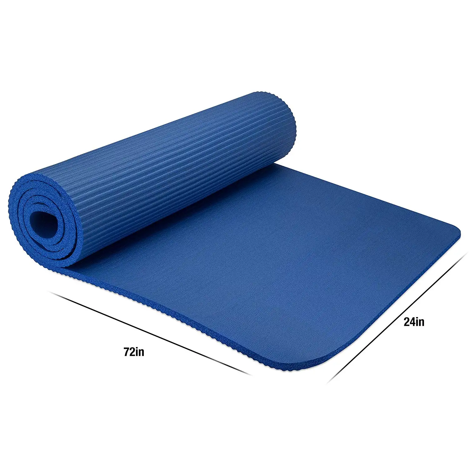 Nbr Yoga Mat Fitness & Exercise Mat With Easy-cinch Yoga Mat Carrier ...