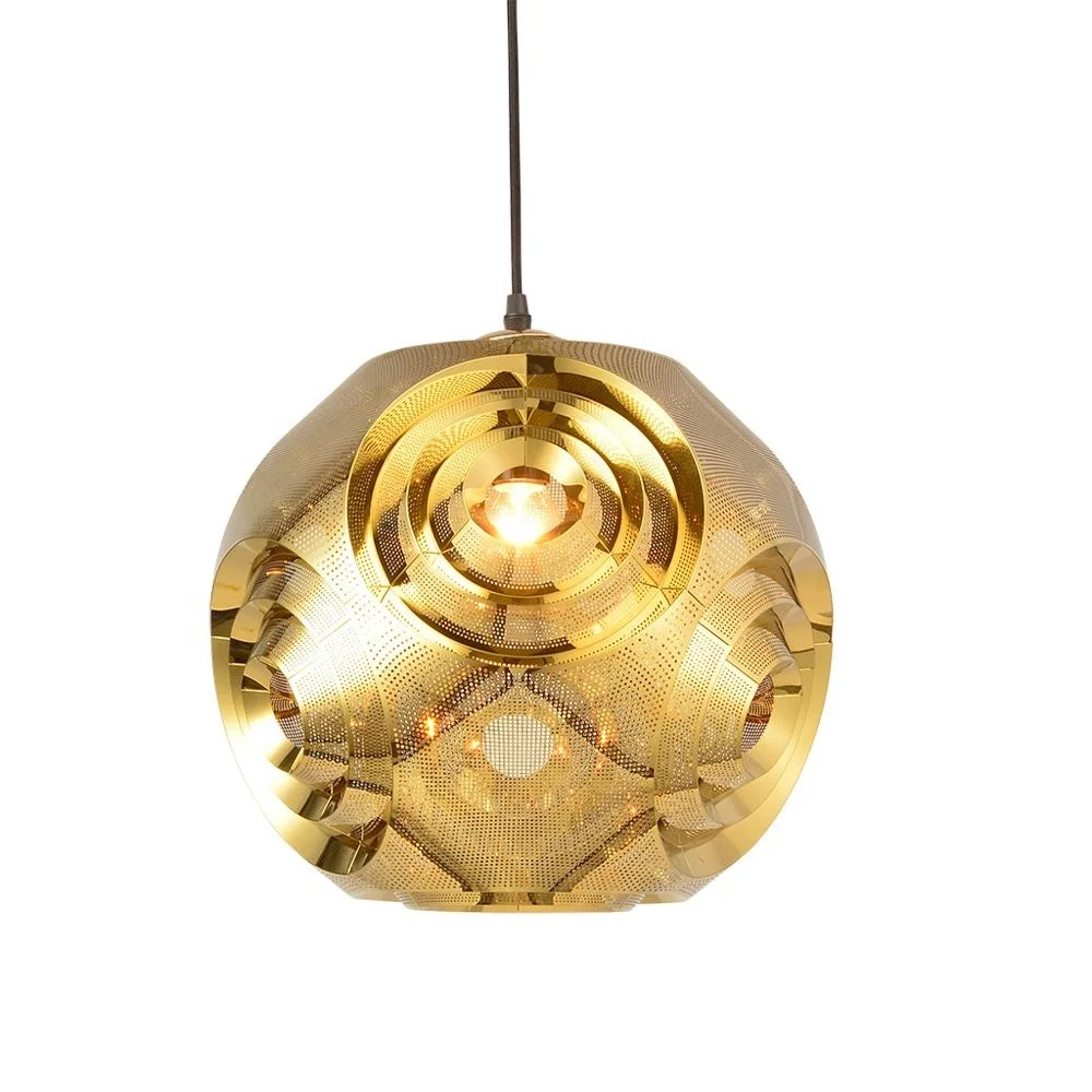 Led Chandelier Polygonal Luxury Style Sphere Lights pendant light led stainless steel Etch Chandelier