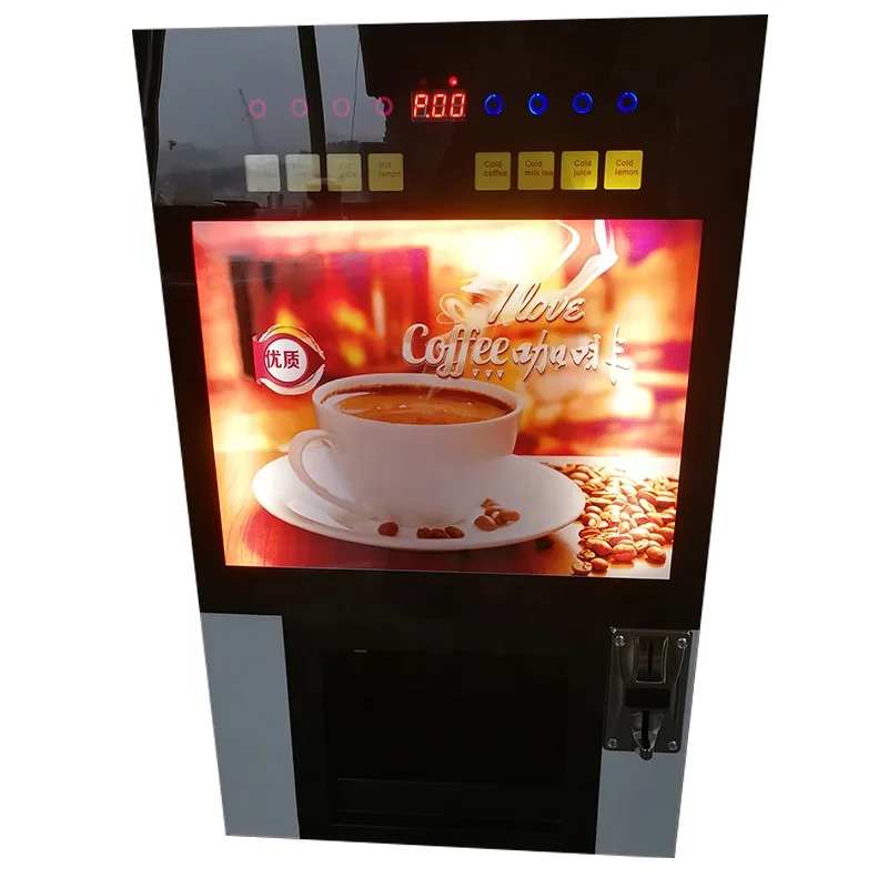 8 Selection Hot Cold Coffee Vending Machine With Coin Bill Payment Wf1
