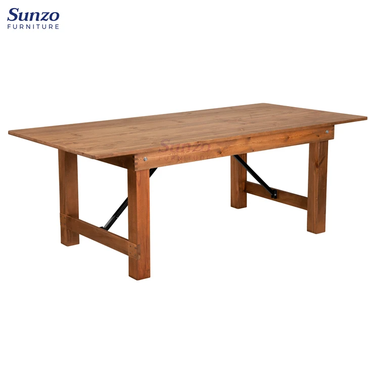 Solid Wood Folding Dining Table Rustic Farmhouse Wedding Table Buy