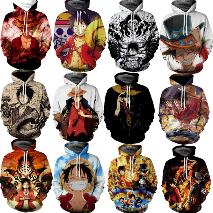Cheap Anime Hoodies One Piece Printed Men Women Long Sleeved Hoodie  Streetwear Sweatshirts  Joom