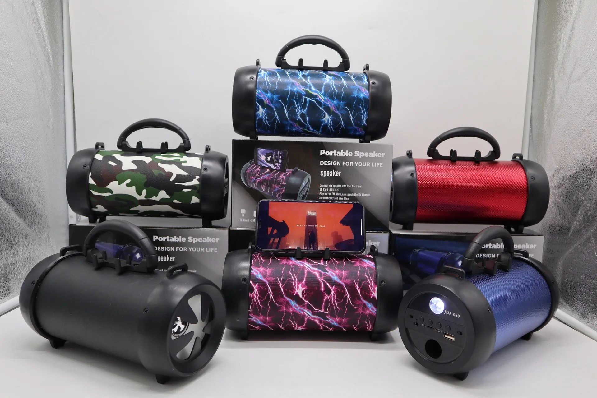 Factory direct mini 4 inch portable bluetooth USB bazooka speaker with microphone - ANKUX.COM