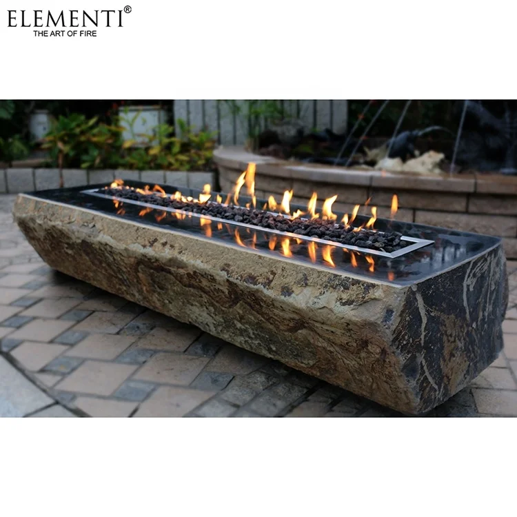 Elementi Large Size Outdoor Garden Backyard Natural Stone Propane Gas