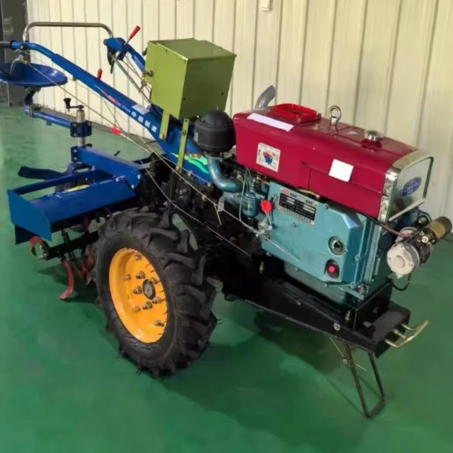 Hand Tractor with Anti-Vibration Design 15/18HP Diesel Engine for Farm ...