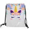 Hot style sequined drawstring pack cartoon printed backpack outdoor sports casual bag
