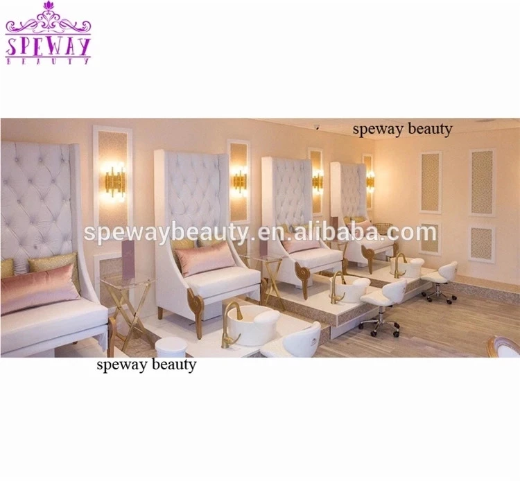 Tall Throne King Spa Pedicure Chair In White Velvet With Crystals Buy