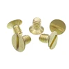 Aluminum Brass Decorative Round Head Slotted Screws for hand bag