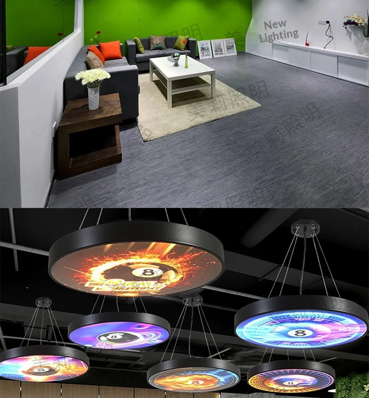 product pool hall chandelier e sports club gym decoration lights bar arcade custom starry sky pattern atmosphere lights energy efficient-9