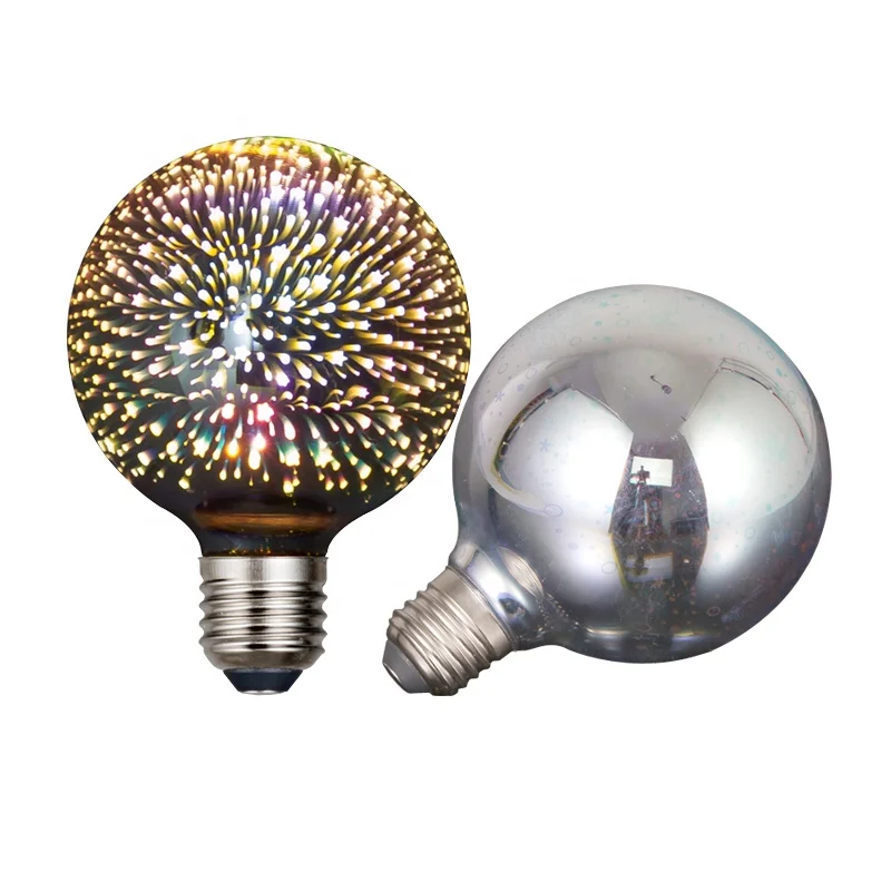 Manufacturers wholesale 3D Fireworks-effect Glass G95 LED Light Bulb Holiday decorations and Christmas holiday lights