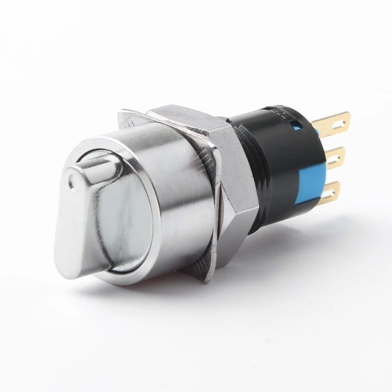 16mm Selector Switch Panel Mount Stainless Steel Onoff 2 Position