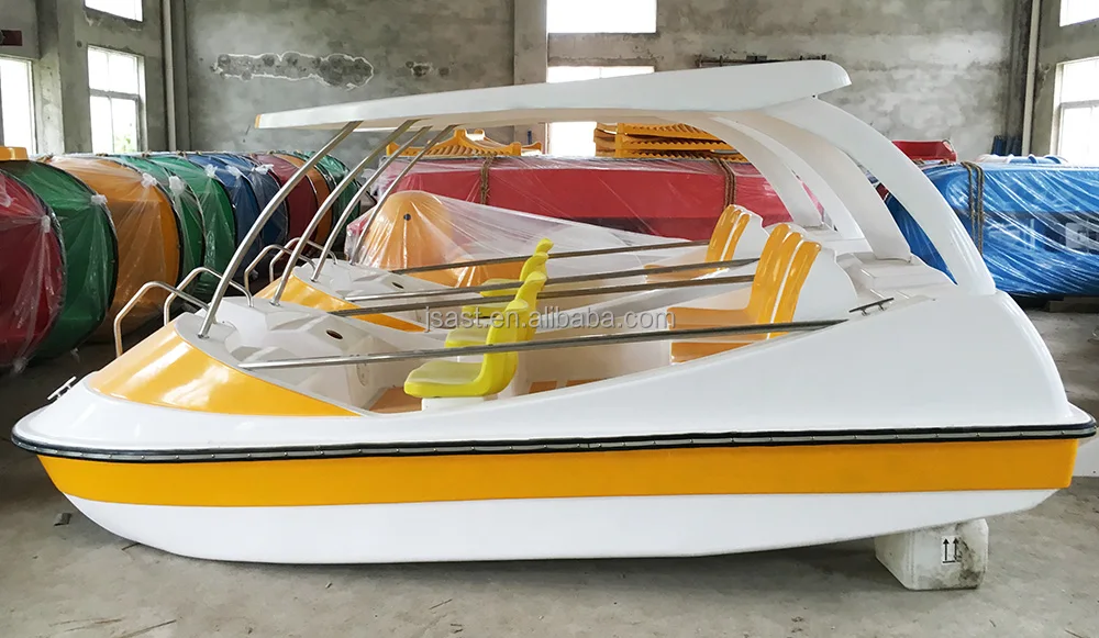 5 Person Water Park Rental Electric Fiberglass Boat With Inboard Motor