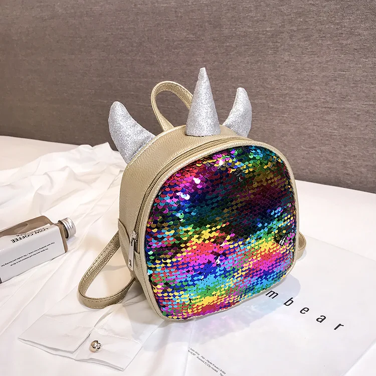 Girl Cute Glitter Sequin Mini Backpack Unicorn Animal Bling Fashion Backpack Buy Mini Backpack