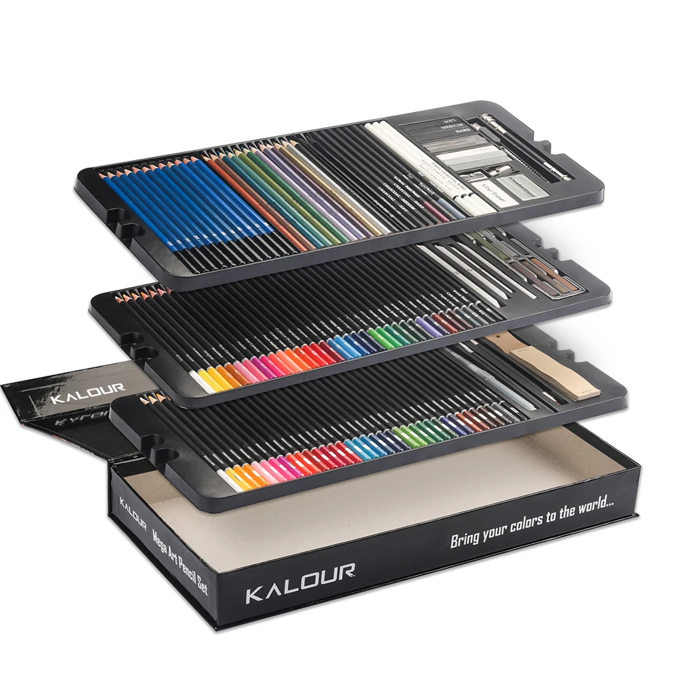 Kalour Sketching Pencil Set(34 Pack) - Includes Sketchbook