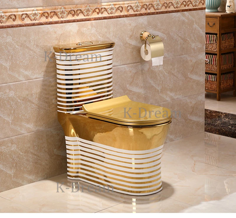 gold wall hung toilet