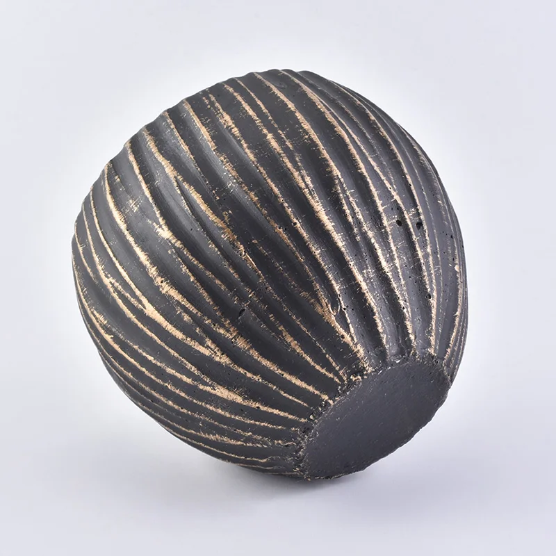 Wholesale Ceramic Candle Holder Metal Look Coconut Shell Home Decoration