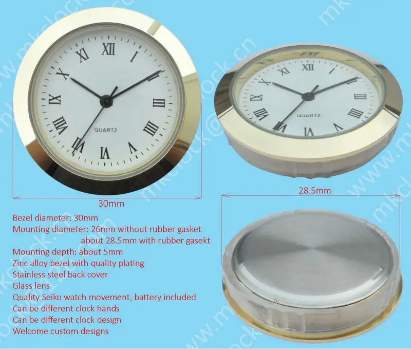 30mm Clock Insert Clock Fit Up Clock Insertion Watch Insert Watch Fit ...