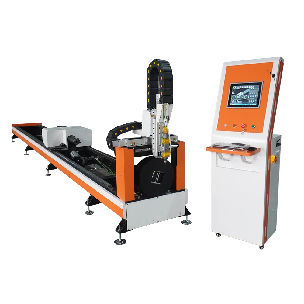 Fiber laser tube cutting machine 120mm cnc fiber laser tube cutter automatic tube laser good prices factory