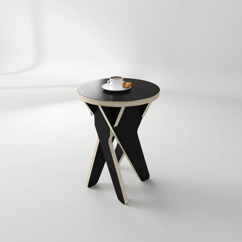 Easy Assembly Plywood Offee Table Side Tables Stool Simple Tea Table