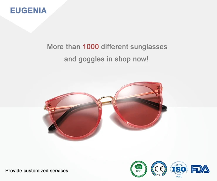 EUGENIA Custom designer sunglasses protect eye sunglasses with mirror uv400 lens