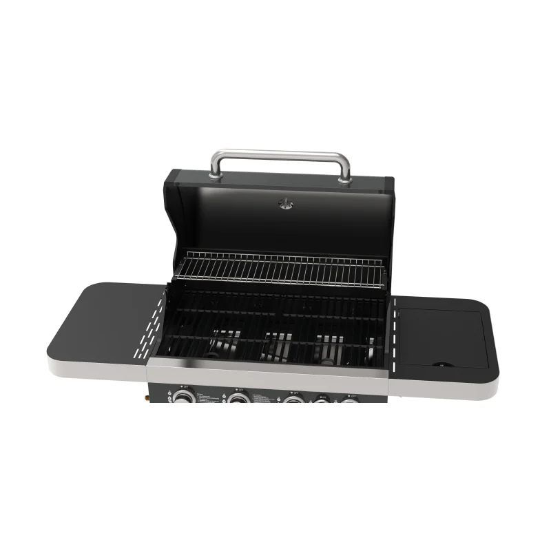 Outdoor Gas Barbeque Grill 4 Burner+1 Side Burner Gas Grill With Flame ...