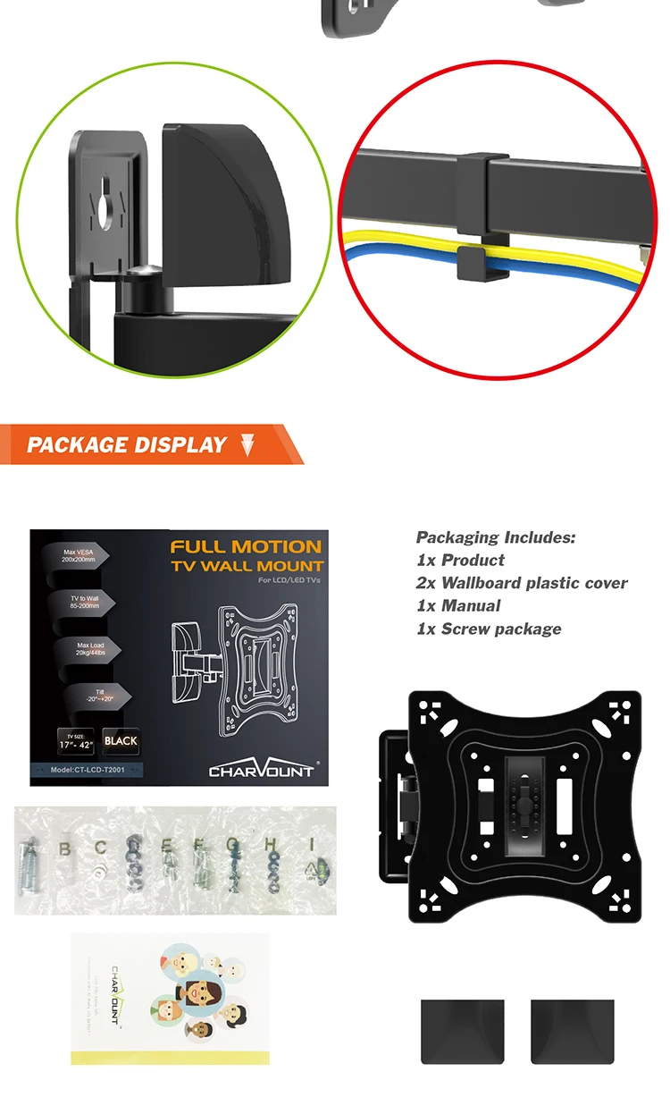 Removable Bracket Tv Wall Mount Crt Tv Bracket 1742 Inch Tvs And