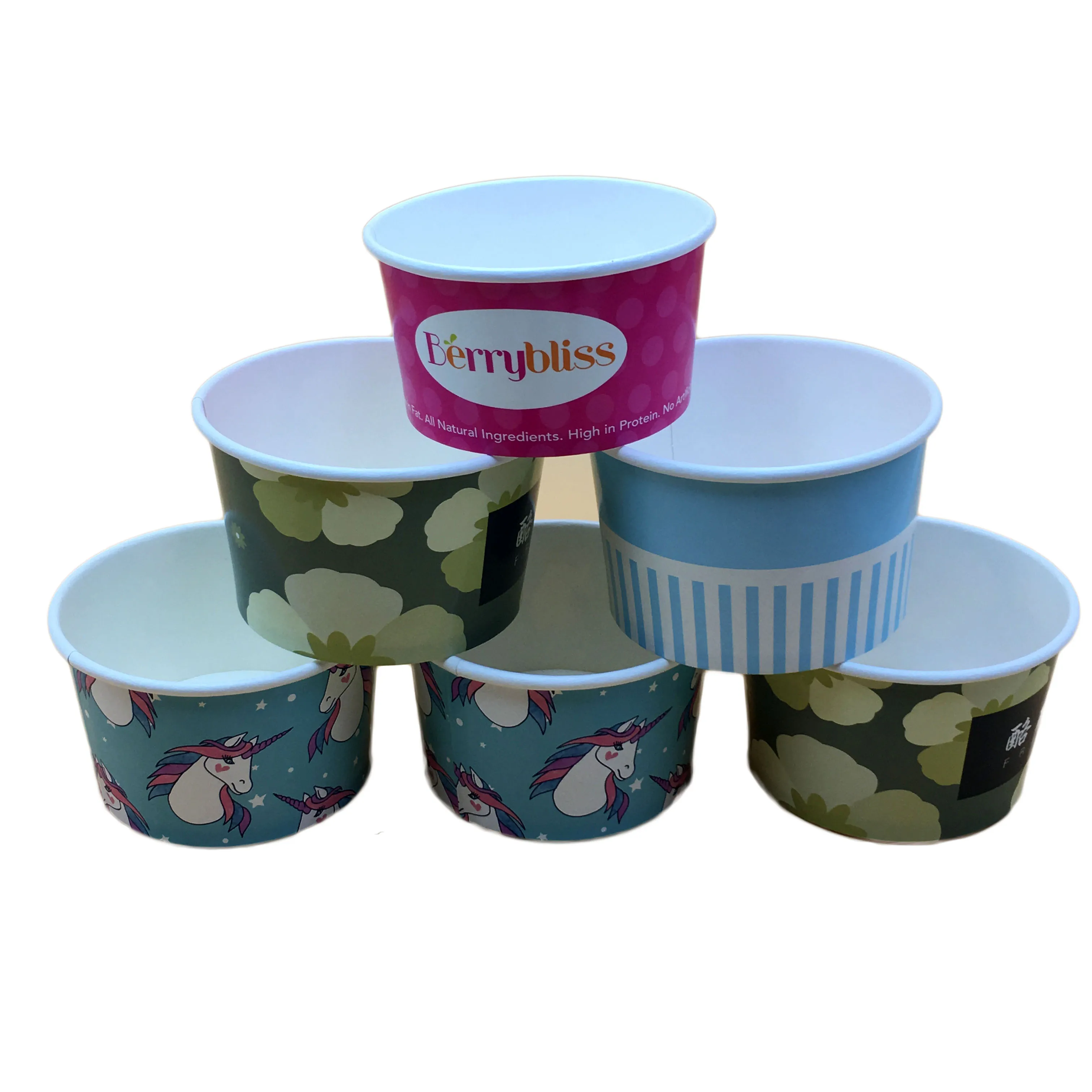 Disposable Custom Ice Cream Paper Cup Manufacturer With Lid Spoon Buy