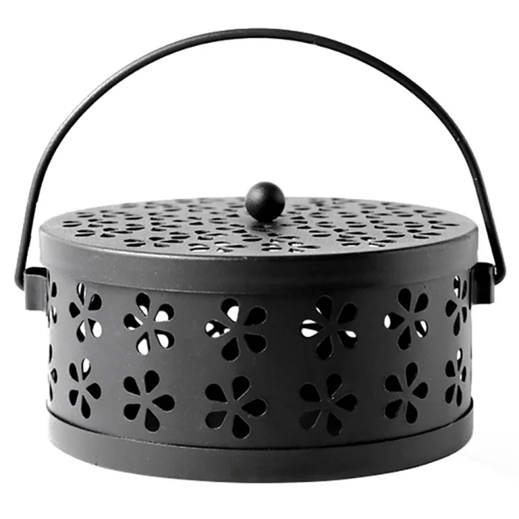 
Classical Design Portable Metal Incense Holder Incense Burner for Home and Camping Retro Portable Iron incense burner box 