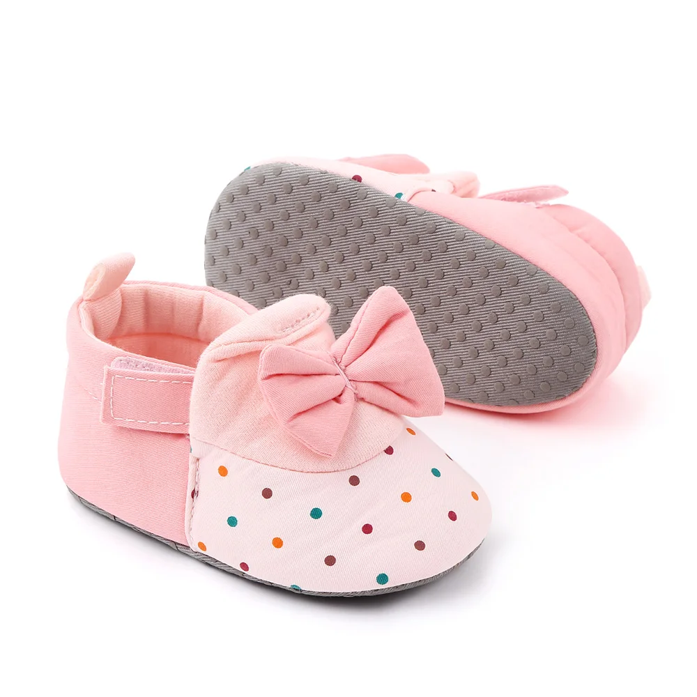 Pink Beautiful Fancy Baby Girls Shoes Newborn Cotton Shoes manufacture