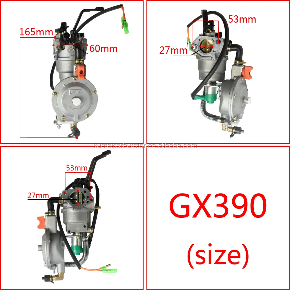 Lpg Ng Carburetor Conversion Kit For 5kw 6.5kw 188f 190f Gx240 Gx390 ...