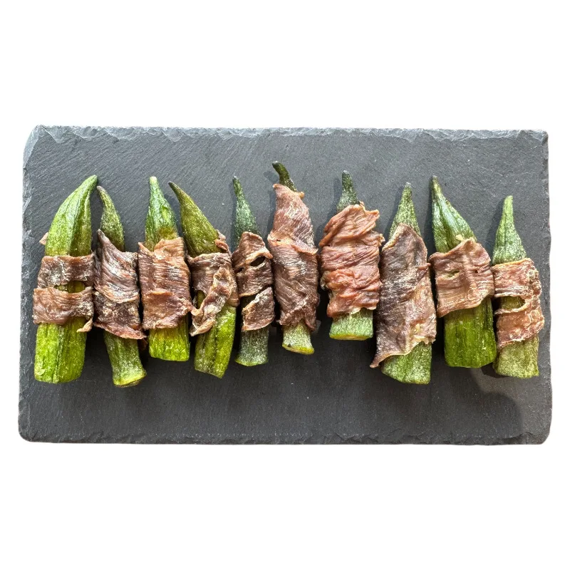 Factory Direct Wholesale Dog Snacks Duck Jerky Okra for Large & Small Dogs Grinding Stick Training Reward manufacture