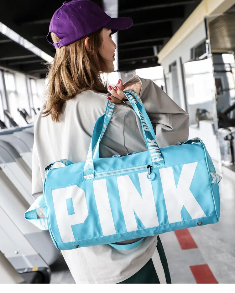 Oem/odm 14 Color Pink Duffel Bag Large Capacity Fashion Women Sport Bag ...