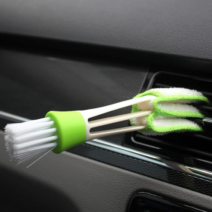
Portable Double headed car air outlet mini 2 in 1 dust broom auto car cleaning detail brush 