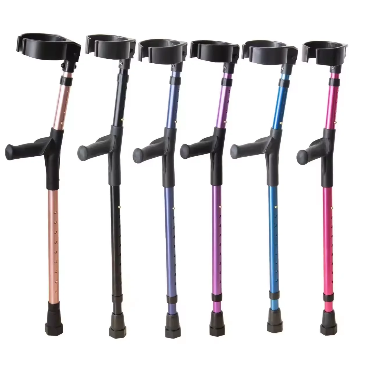 Adjustable Underarm Axillary Crutches Stainless Steel Walking Cane ...