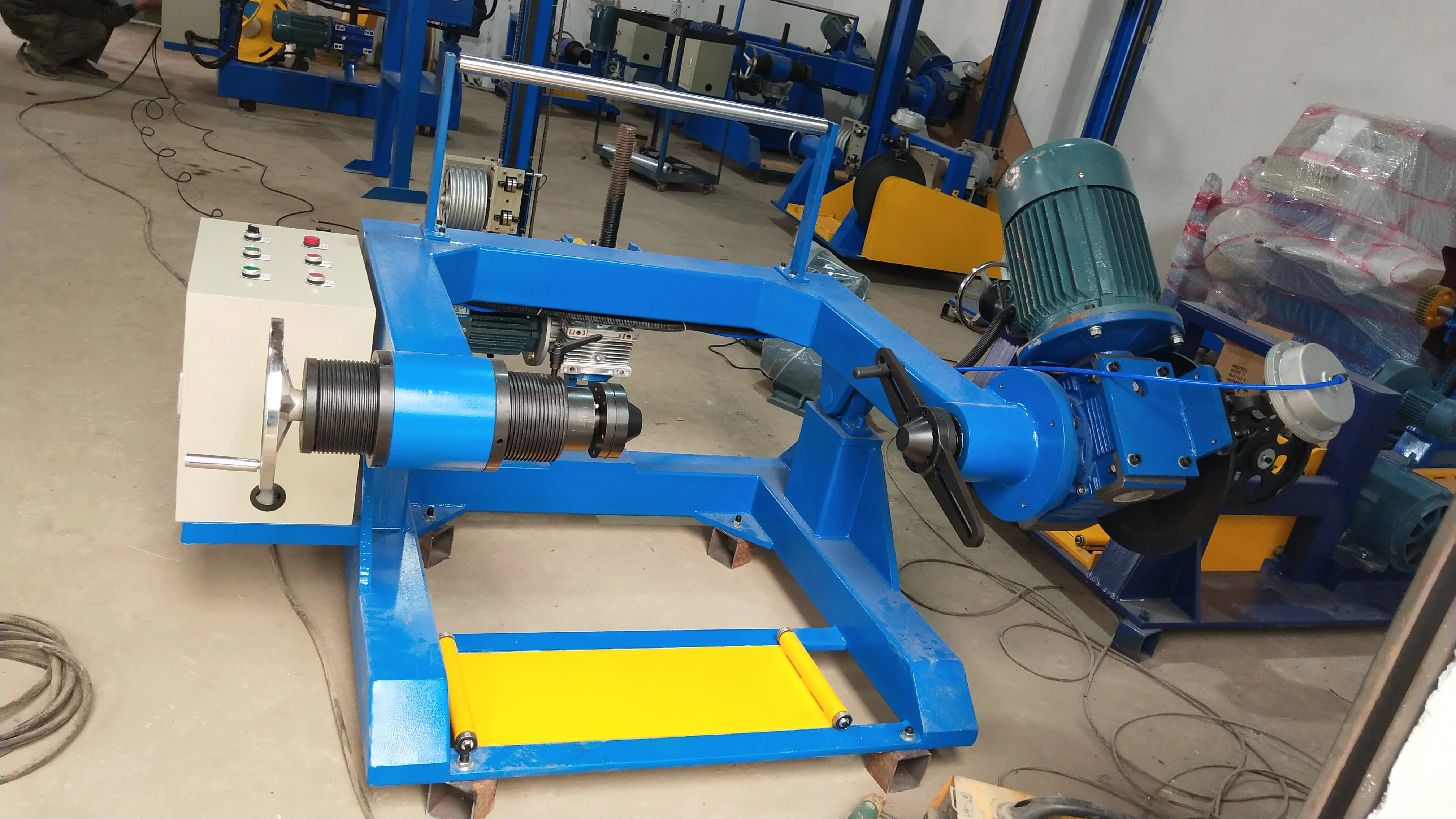 1250毫米线轴电动绕线机钢丝绳收料机