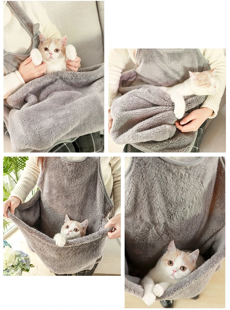 Pet chest holding cat anti-hair apron out portable cat bag clothes apron