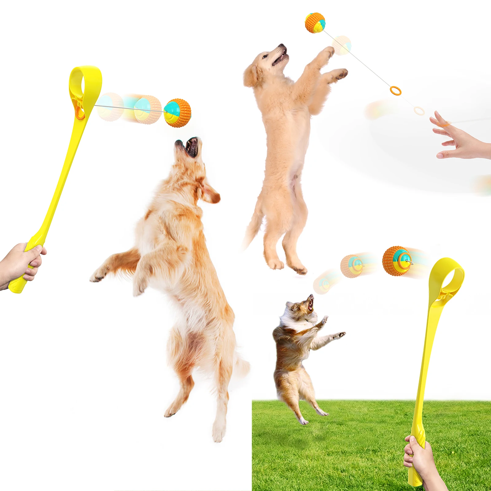 Amazon Tik Tok Dog Training Interactive Nonautomatic Launcher Ball Throwing Ball Toy For Dogs