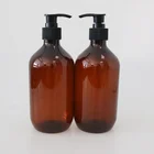 低 MOQ ホテル洗浄ハンドローションポンプボトル 300 ミリリットル 500 ミリリットル pet プラスチックシャンプーボトル