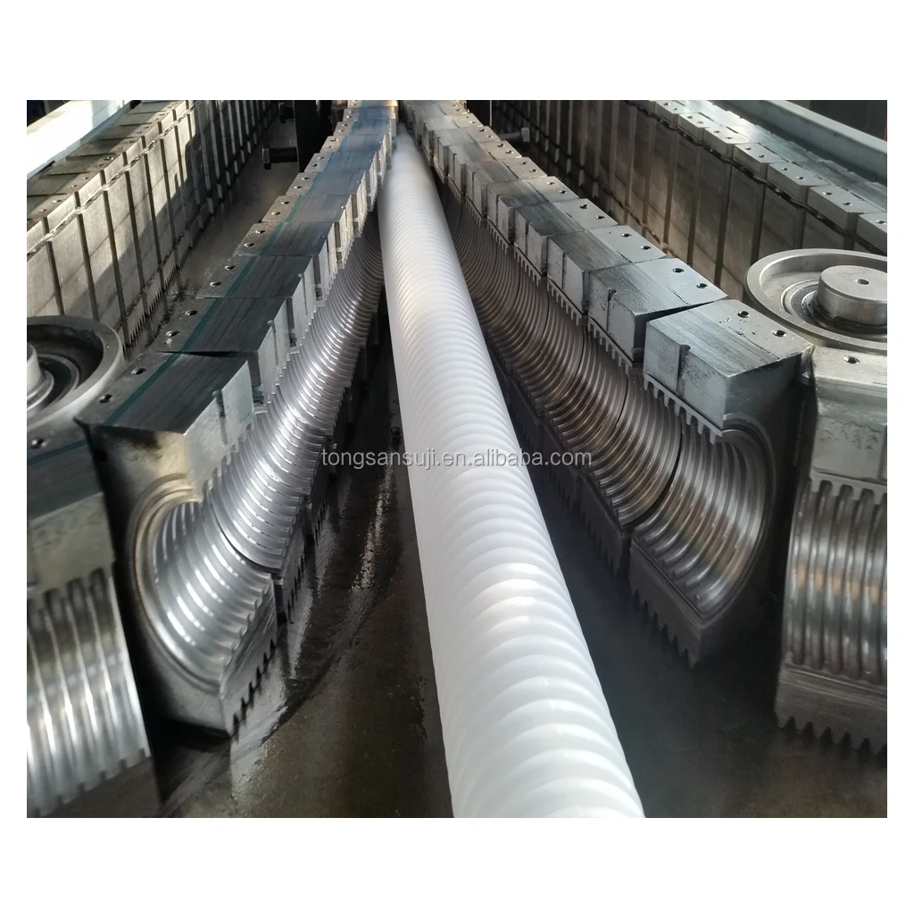 Hdpe Pp Pvc Double Wall Bellows Tube Making Machine Dwc Corrugated Pipe Production Line Price