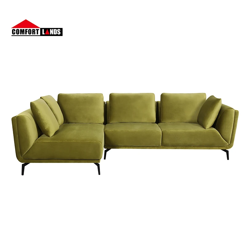 Factory wholesale lounge suite sectional and corner sofa seating unit with chaise