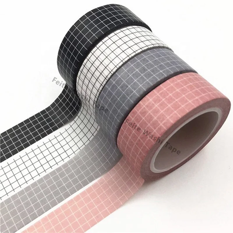 

Grid washi tape,100 Rolls, Cmyk color printing grid washi tape