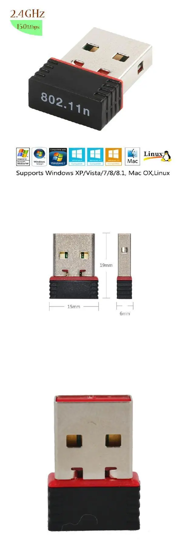 Rtl8188 realtek rtl8188cus USB Wifi 어댑터 150M 무선 USB Wlan 802.11n 동글 ...